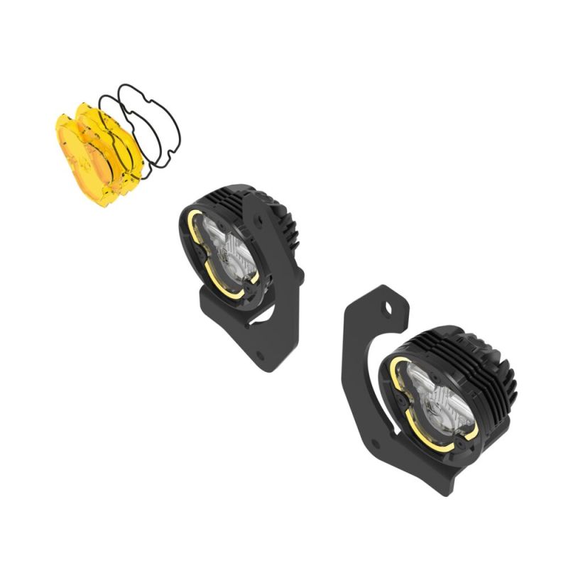 FLEX ERA® 3 Dual Mode SAE Fog LED Light Pods - 2-Light Master Kit - Jeep JK/JL/JT Steel Bumpers
