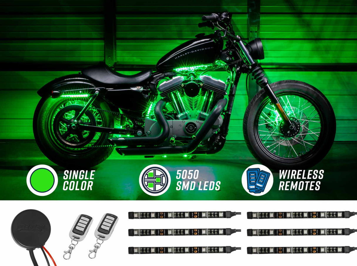 Advanced Green LED Mini Motorcycle Lighting Kit
