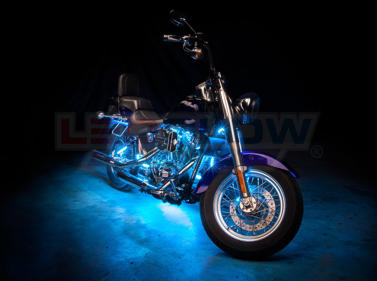 Advanced Ice Blue LED Mini Motorcycle Lighting Kit