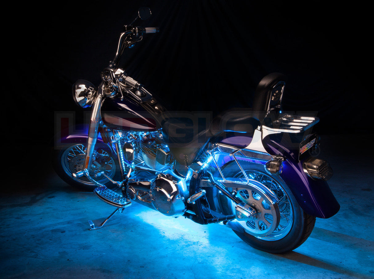 Advanced Ice Blue LED Mini Motorcycle Lighting Kit