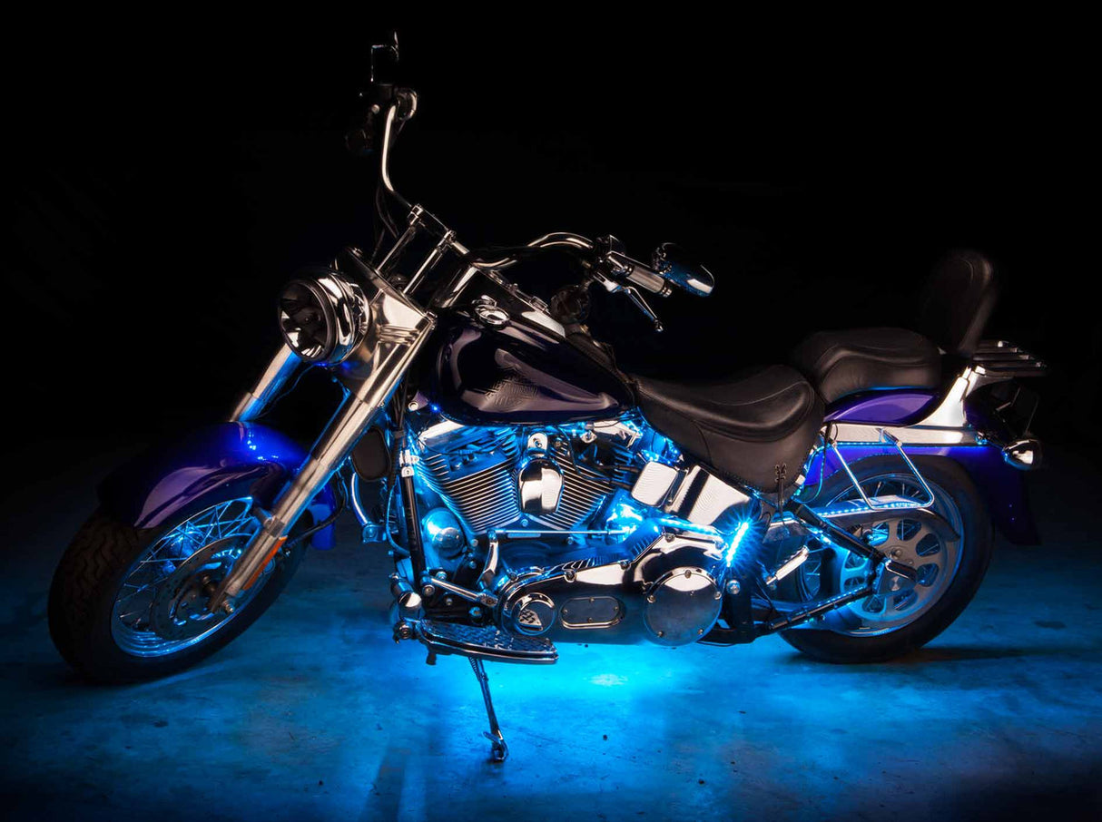 Advanced Ice Blue LED Mini Motorcycle Lighting Kit