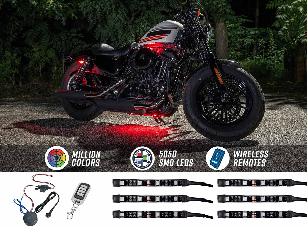 Advanced Million Color LED Mini Motorcycle Lighting Kit