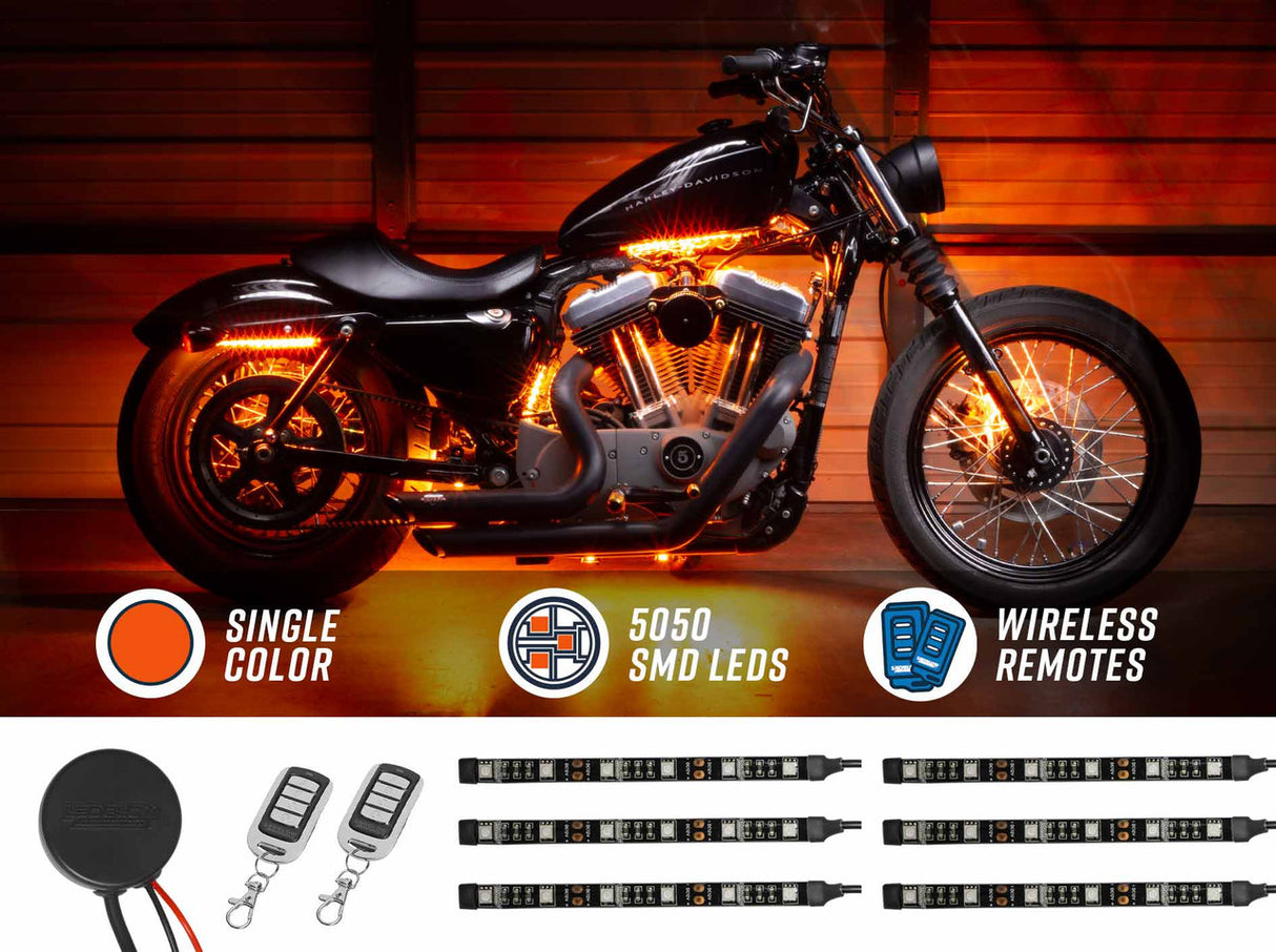 Advanced Orange LED Mini Motorcycle Lighting Kit