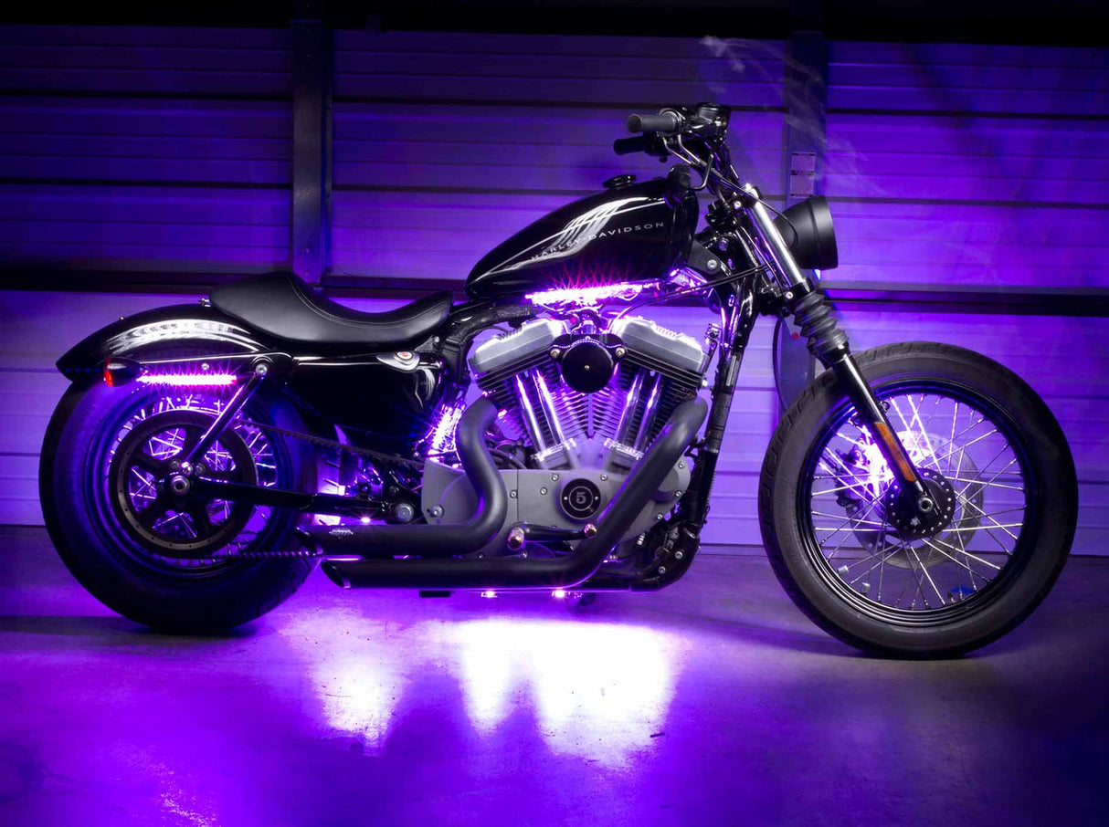 Advanced Purple LED Mini Motorcycle Lighting Kit