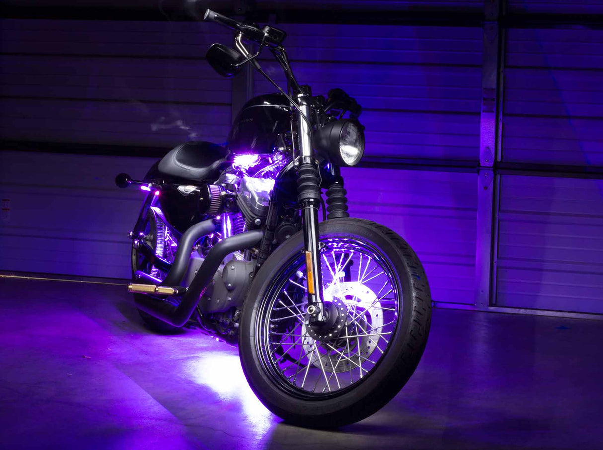 Advanced Purple LED Mini Motorcycle Lighting Kit