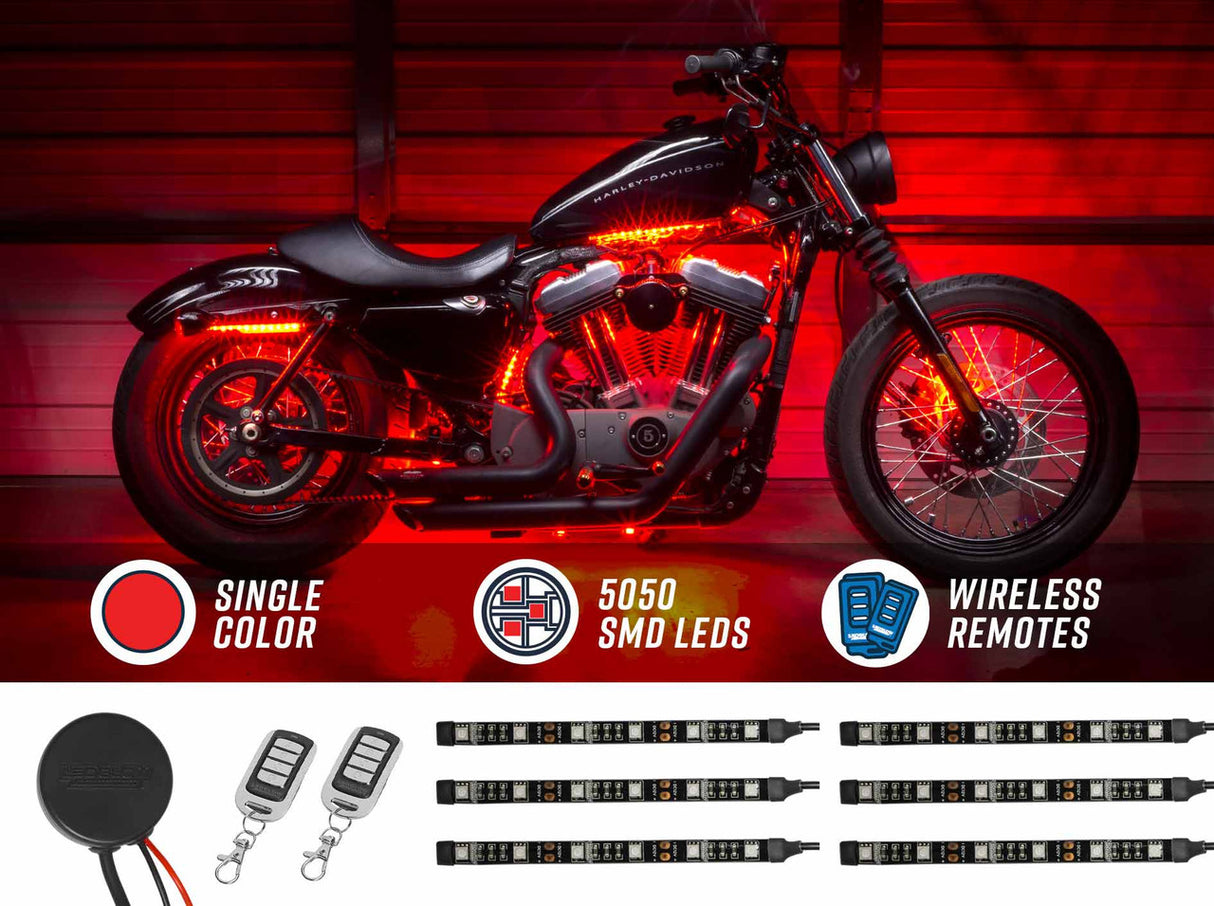 Advanced Red LED Mini Motorcycle Lighting Kit