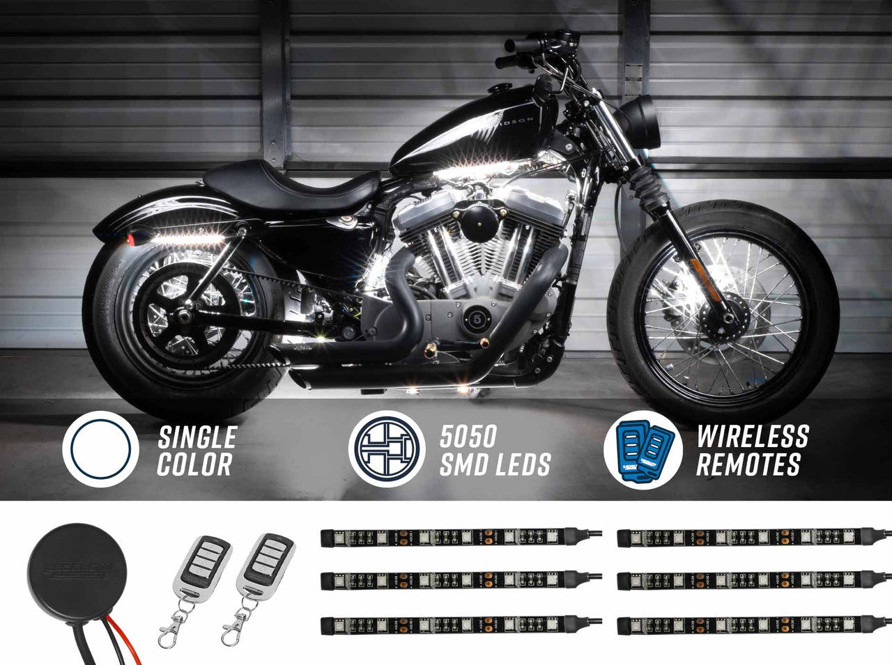 Advanced White LED Mini Motorcycle Lighting Kit