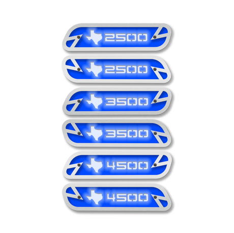 Texas 2500/3500/4500 Hood Emblem Replacements - Fits 2019-2025 Ram® 2500, 3500, 4500 - Fully Customizable, LED