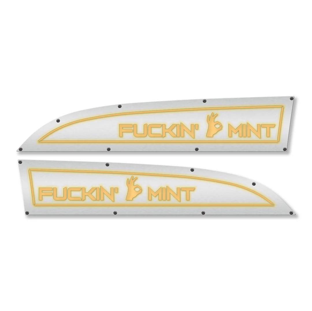 F*ckin' Mint 11-16 Ford® Super Duty® Fender Badge Replacements - Fully Customizable, LED