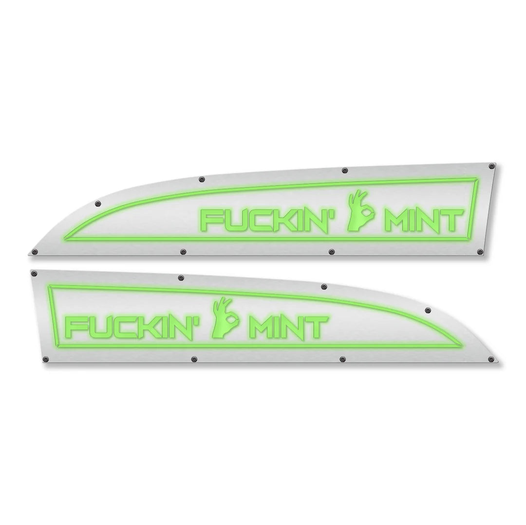 F*ckin' Mint 11-16 Ford® Super Duty® Fender Badge Replacements - Fully Customizable, LED