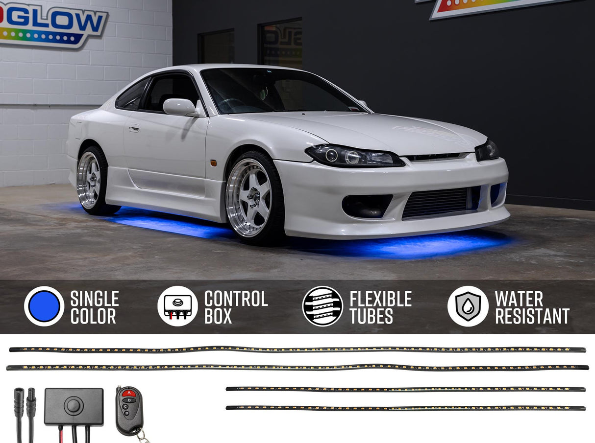 Blue LED Flexible Slimline Car Underbody Lighting Kit