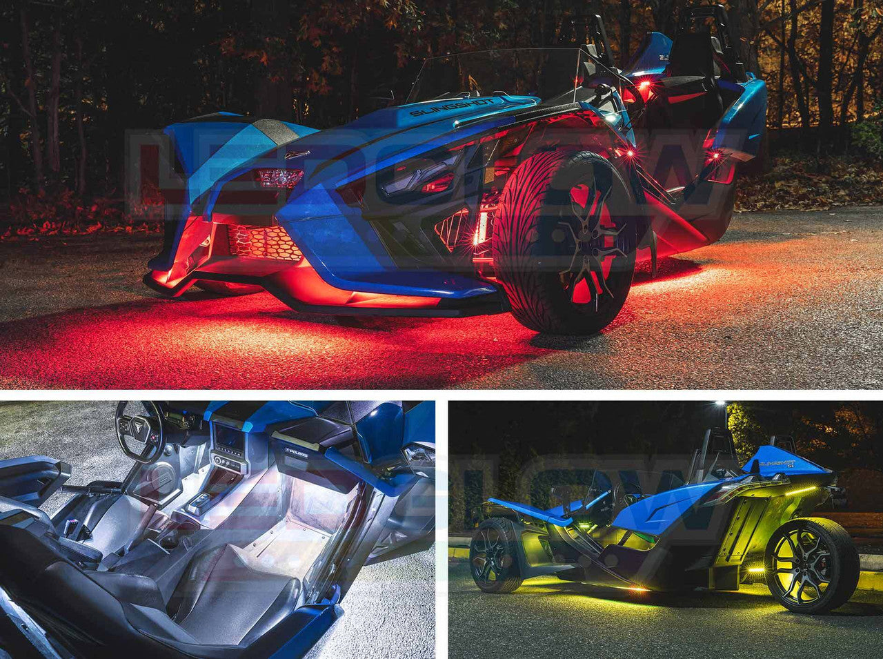 Bluetooth Advanced Million Color LED Lighting Kit with Smartphone Control for Polaris Slingshot