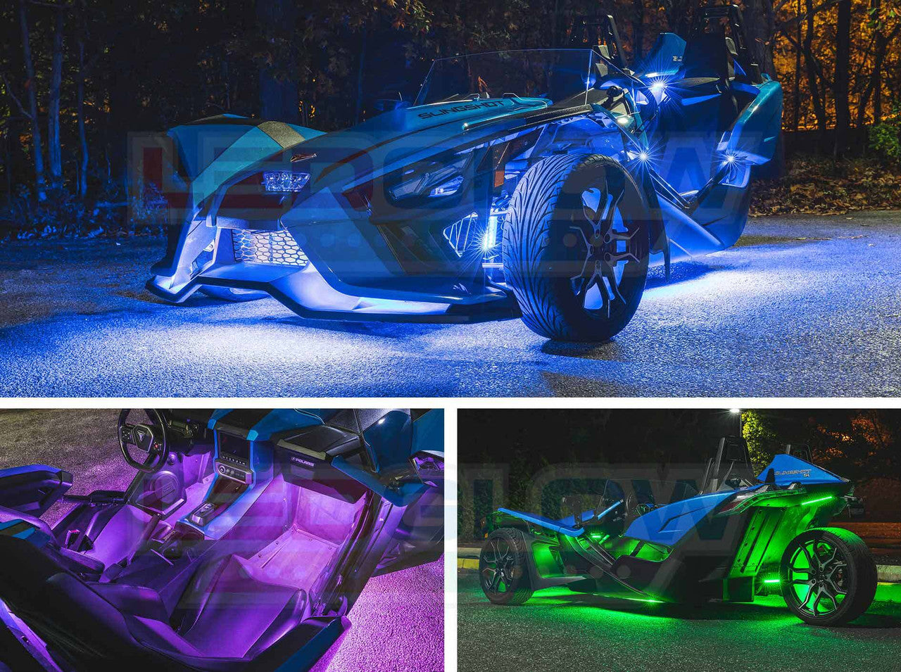 Bluetooth Advanced Million Color LED Lighting Kit with Smartphone Control for Polaris Slingshot