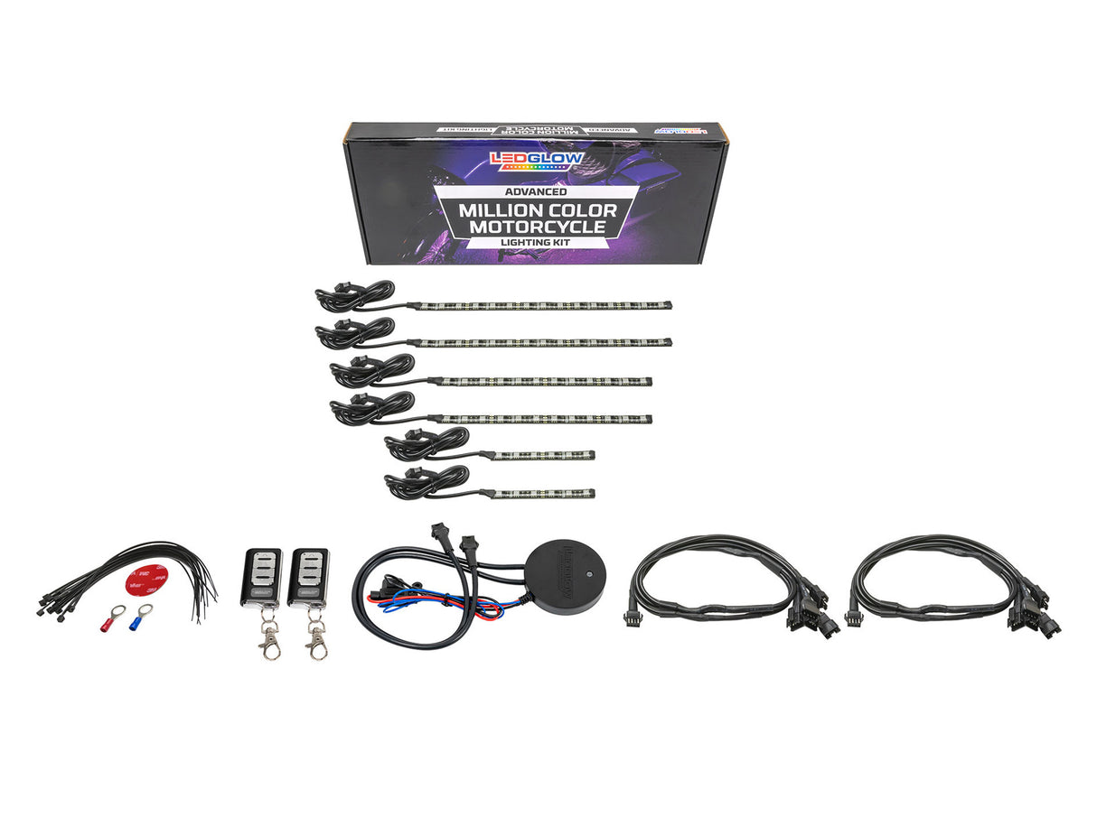 Bluetooth Advanced Million Color LED Motorcycle Lighting Kit with Smartphone Control