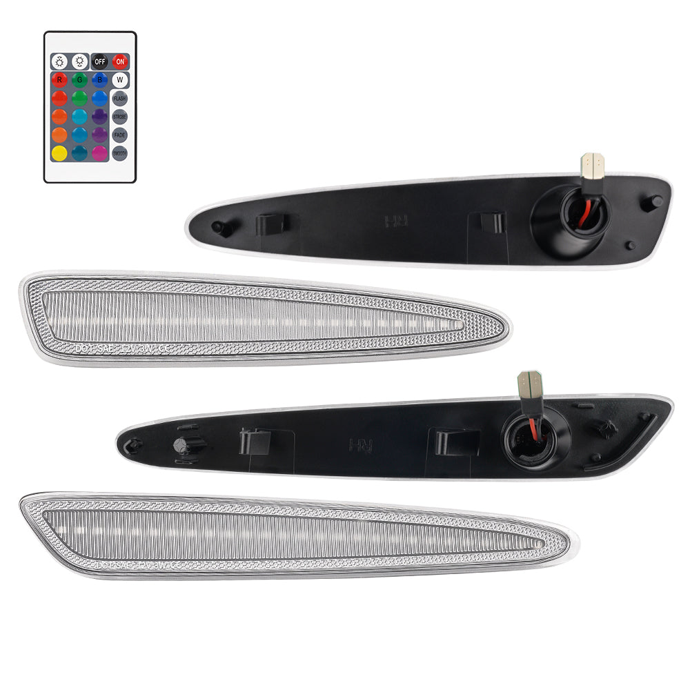 Car fog light assembly with remote control on a white background