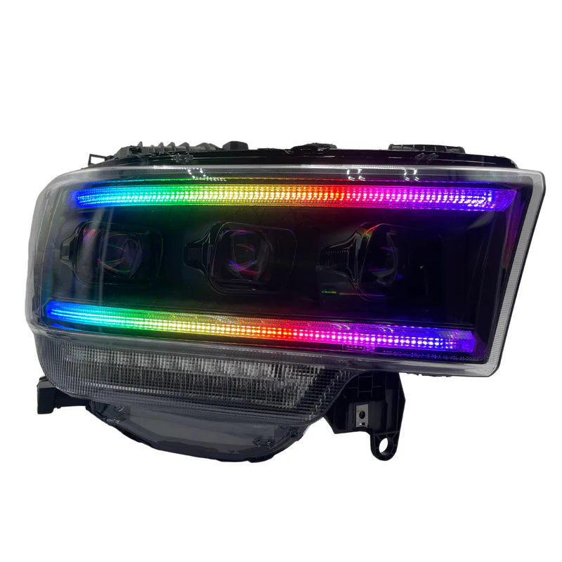 Ram HD: Multicolor Flow Series Headlights (2019-2023) | XB Morimoto