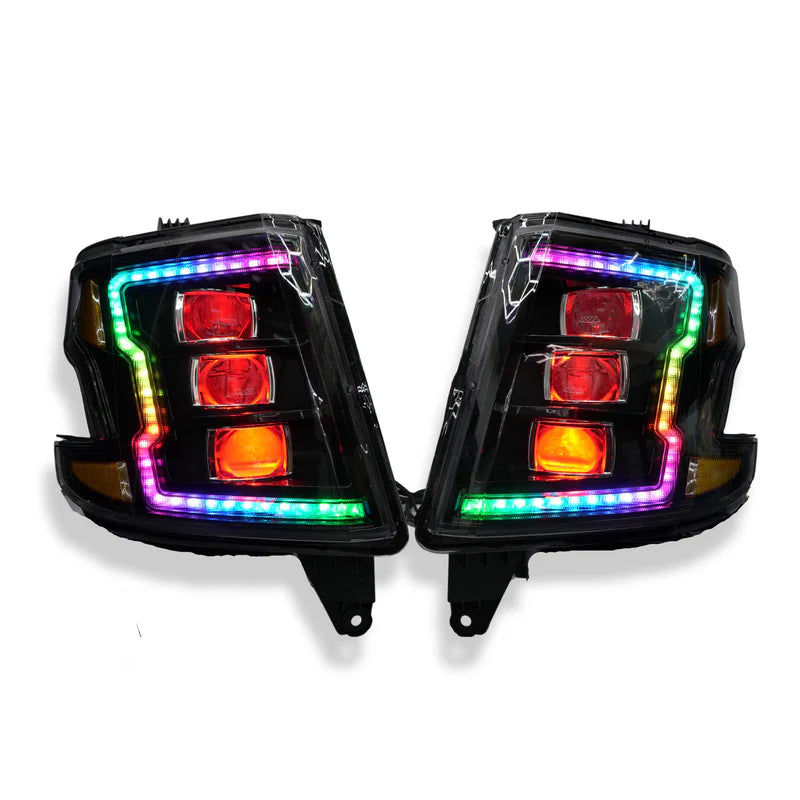 Chevrolet Tahoe / Suburban: Multicolor Flow Series Headlights (2015-2020) | XB Morimoto