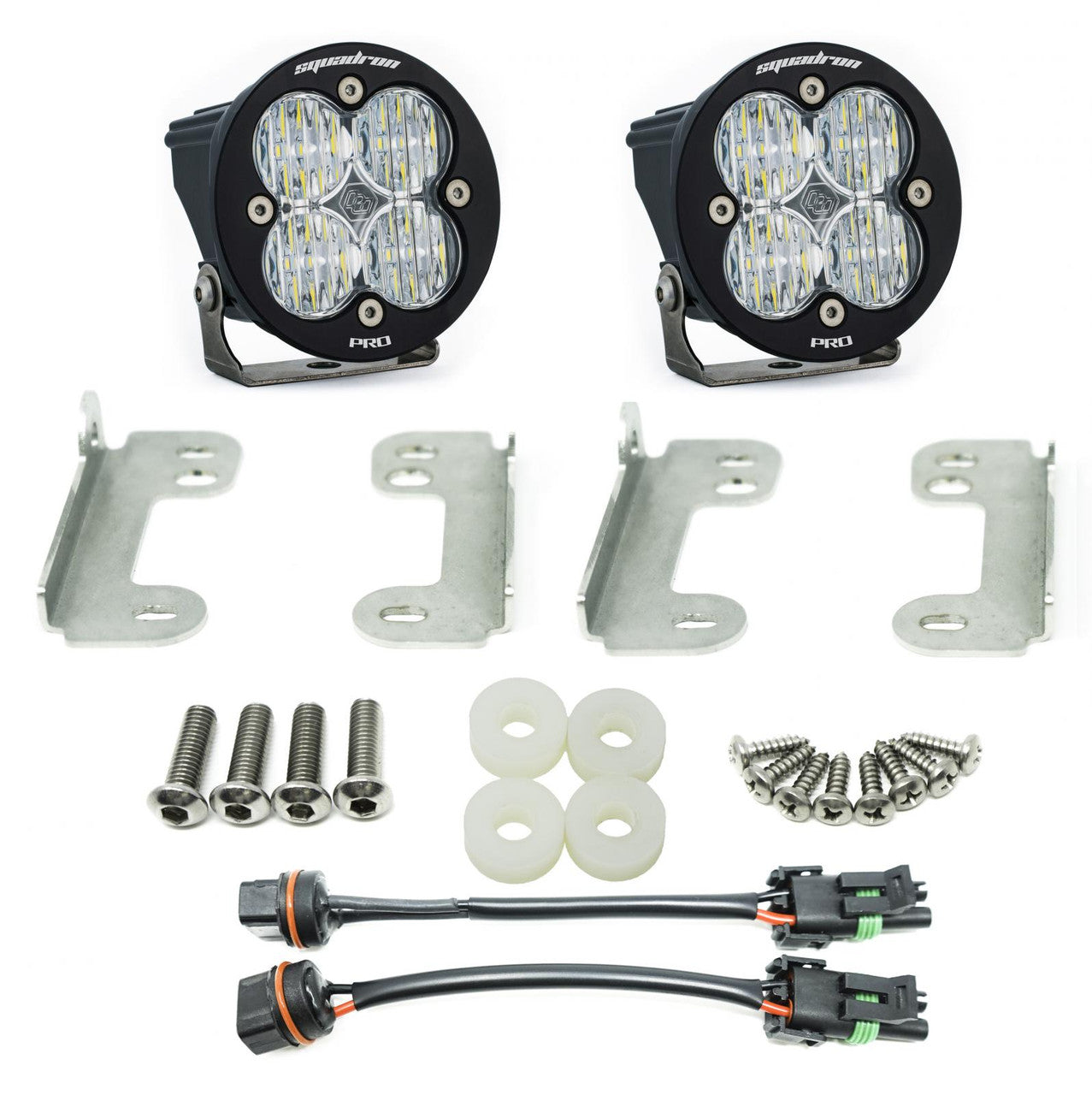 Jeep JL/JT Squadron-R Pro Fog Pocket Light Kit - Jeep 2020-2025 Gladiator; 2018-2025 Wrangler JL; NOTE: w/ OE Sahara Bumper