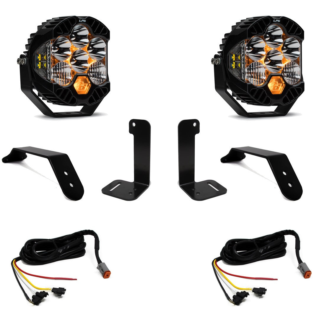 Jeep JL/JT LP6 Pro Bumper Light Kit - Jeep 2020-2025 Gladiator; 2018-2025 Wrangler JL; NOTE: w/ OE Plastic Bumper