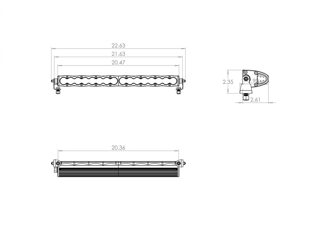 S8 Straight LED Light Bar - Universal