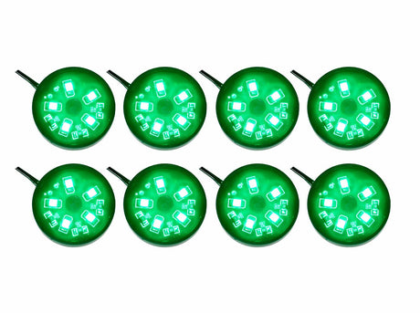8pc Green LED Pod Lighting Kit