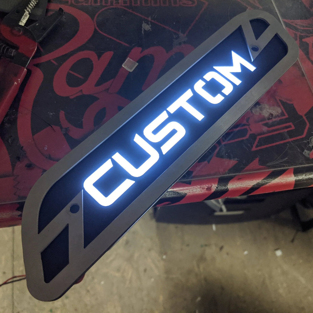 Custom Text LED Hood Emblem Replacements - Fits 2019-2025 Ram® 5th Gen 1500