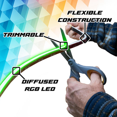 XKmax Atomix Body Panel LED Light Strip for Jeep | RGB Color Chasing & App | XKGLOW