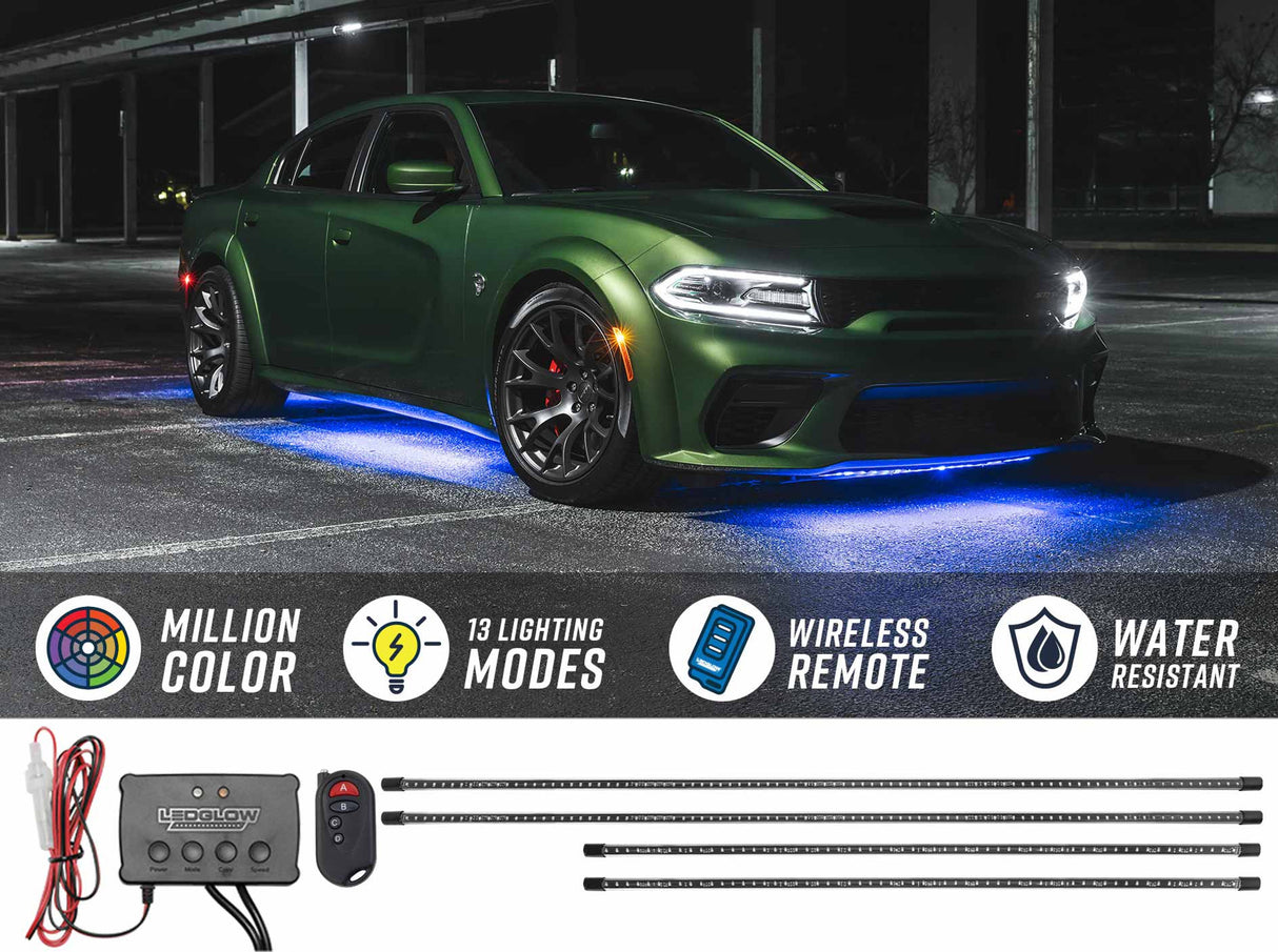 Million Color Slimline LED Car Underbody Lighting Kit