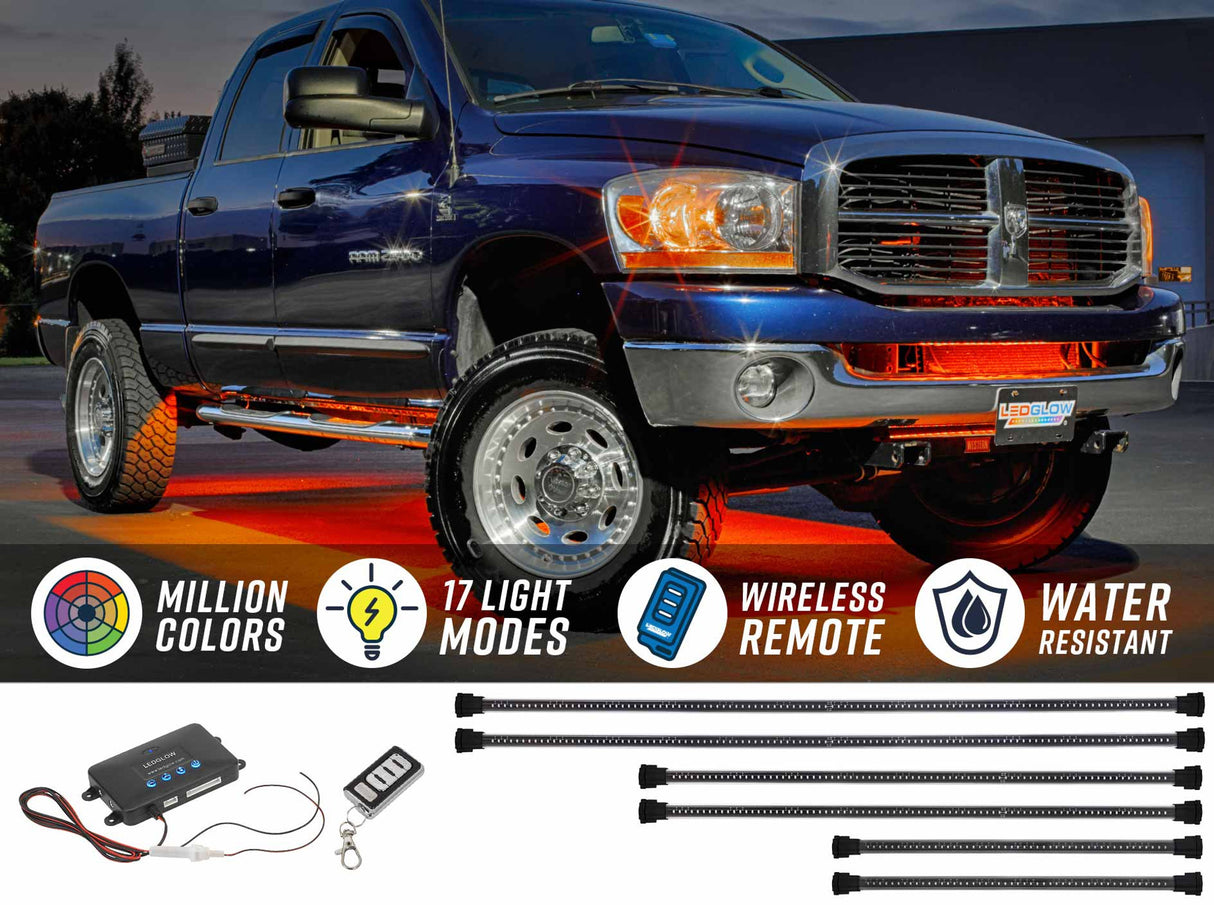 Million Color Wireless LED Truck Underbody Lighting Kit