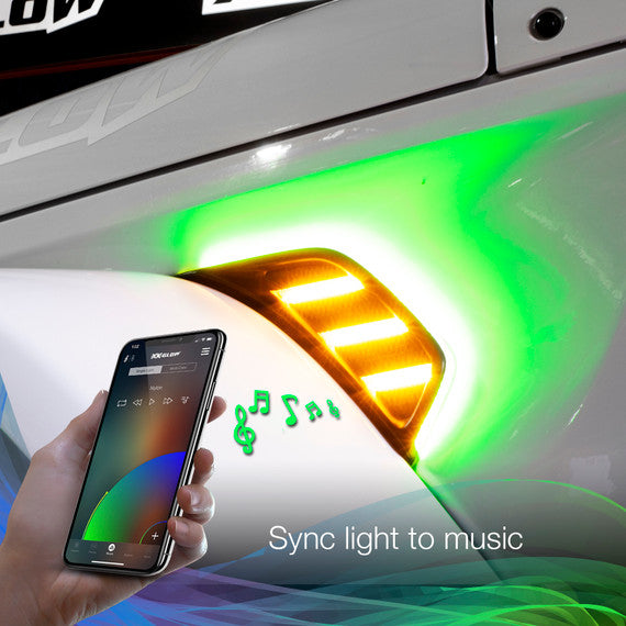 RGB+Amber Fender Vent Light For JEEP | XKCHROME SMARTPHONE APP