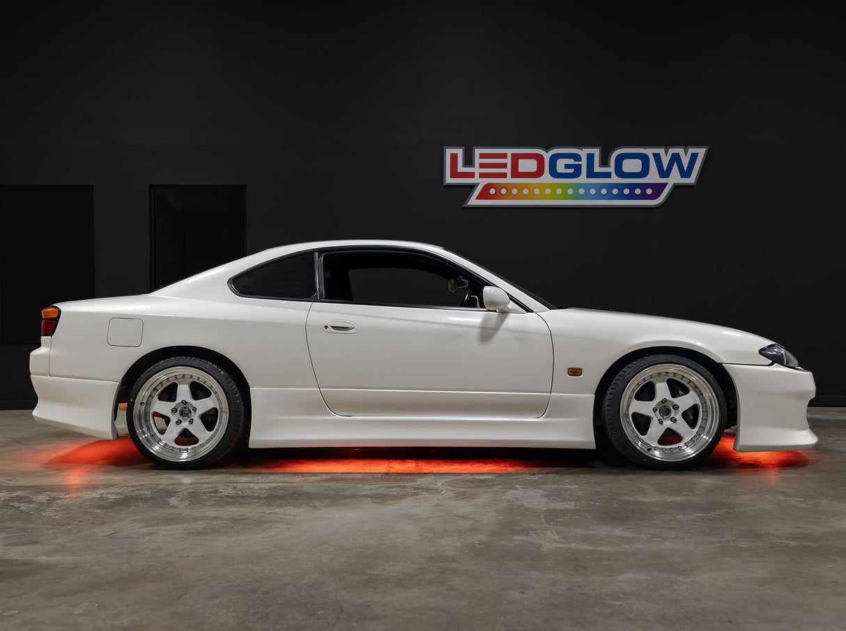Orange LED Flexible Slimline Car Underbody Lighting Kit
