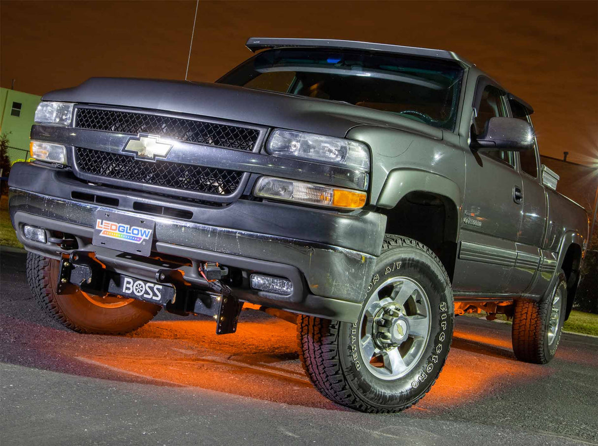 Orange LED Flexible Slimline Truck Underbody Lighting Kit