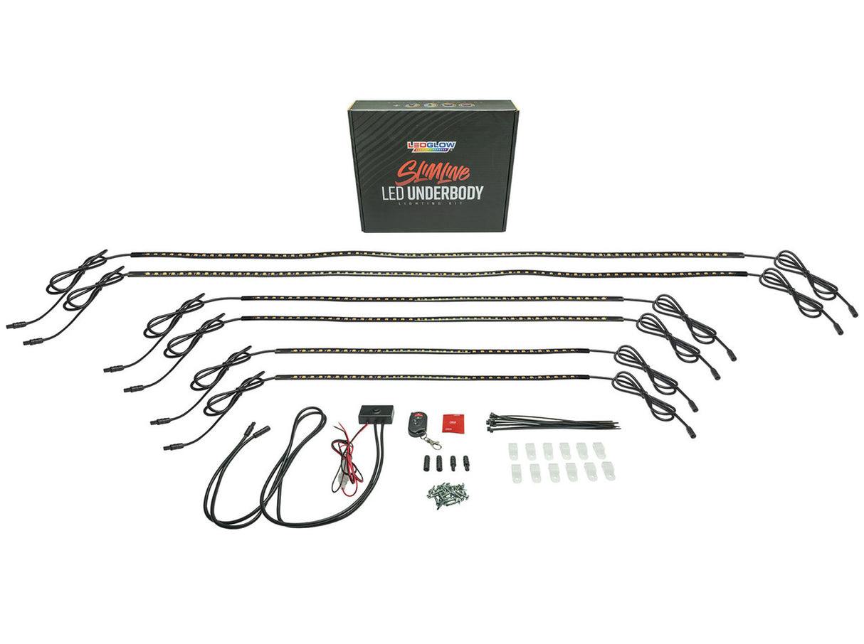 Orange LED Flexible Slimline Truck Underbody Lighting Kit