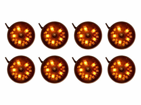 8pc Orange LED Pod Lighting Kit