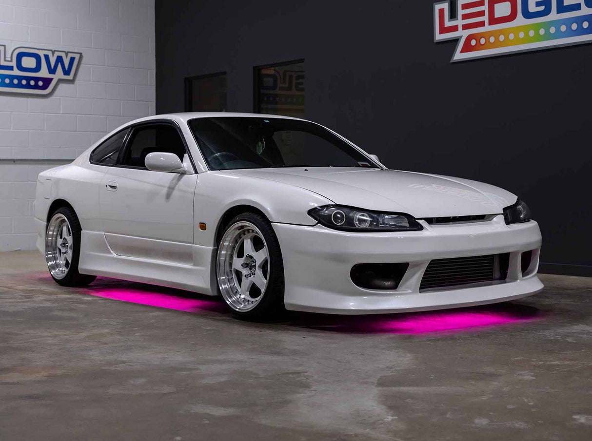 Pink LED Flexible Slimline Car Underbody Lighting Kit