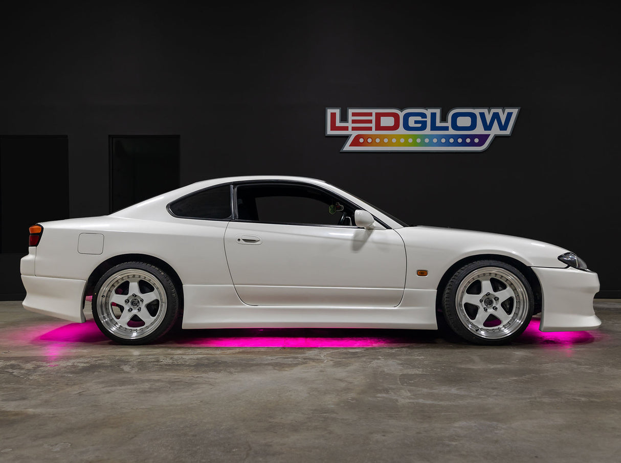 Pink LED Flexible Slimline Car Underbody Lighting Kit