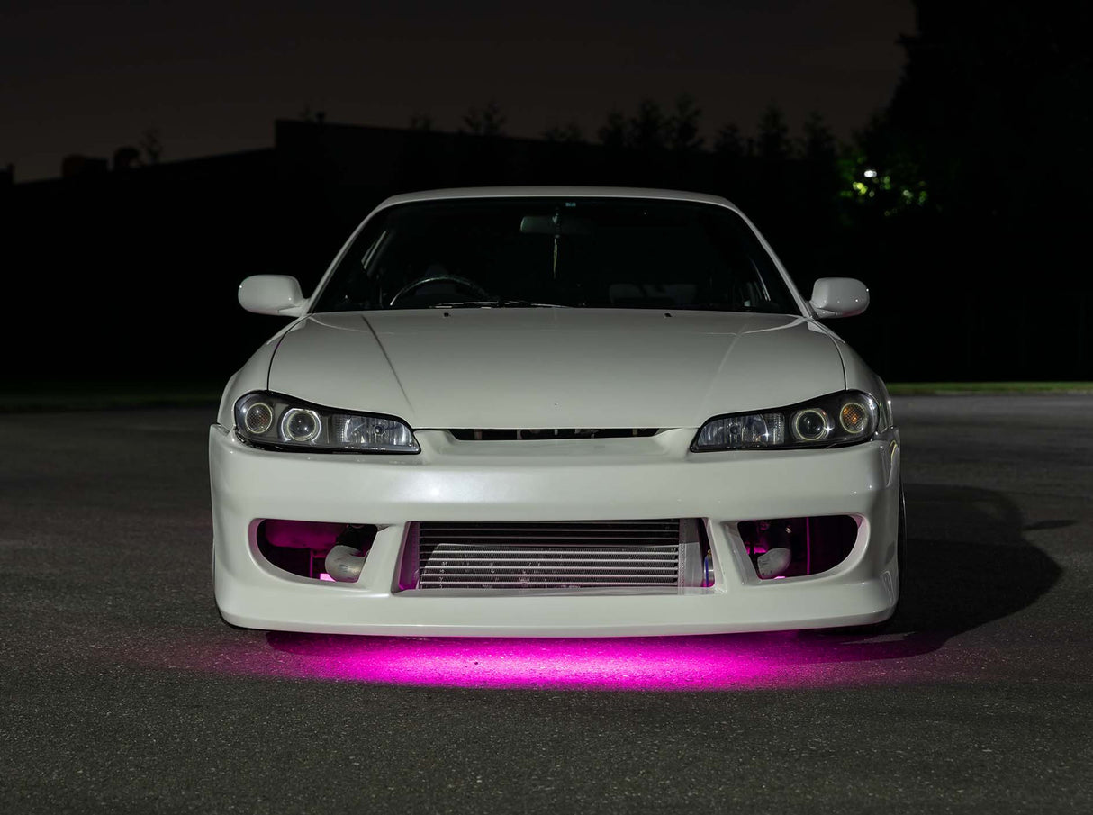 Pink LED Flexible Slimline Car Underbody Lighting Kit