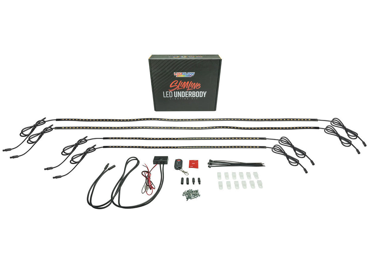 Pink LED Flexible Slimline Car Underbody Lighting Kit