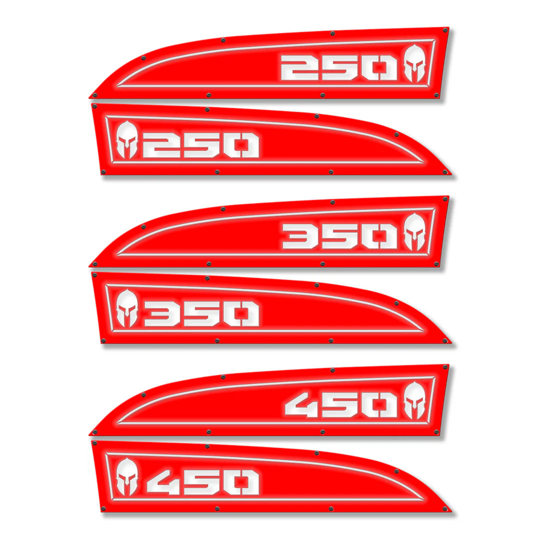 Spartan 250, 350 or 450 11-16 Ford® Super Duty® Fender Badge Replacements - Fully Customizable, LED