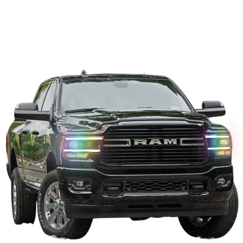 Ram HD: Multicolor Flow Series Headlights (2019-2024) | XB Hybrid Morimoto