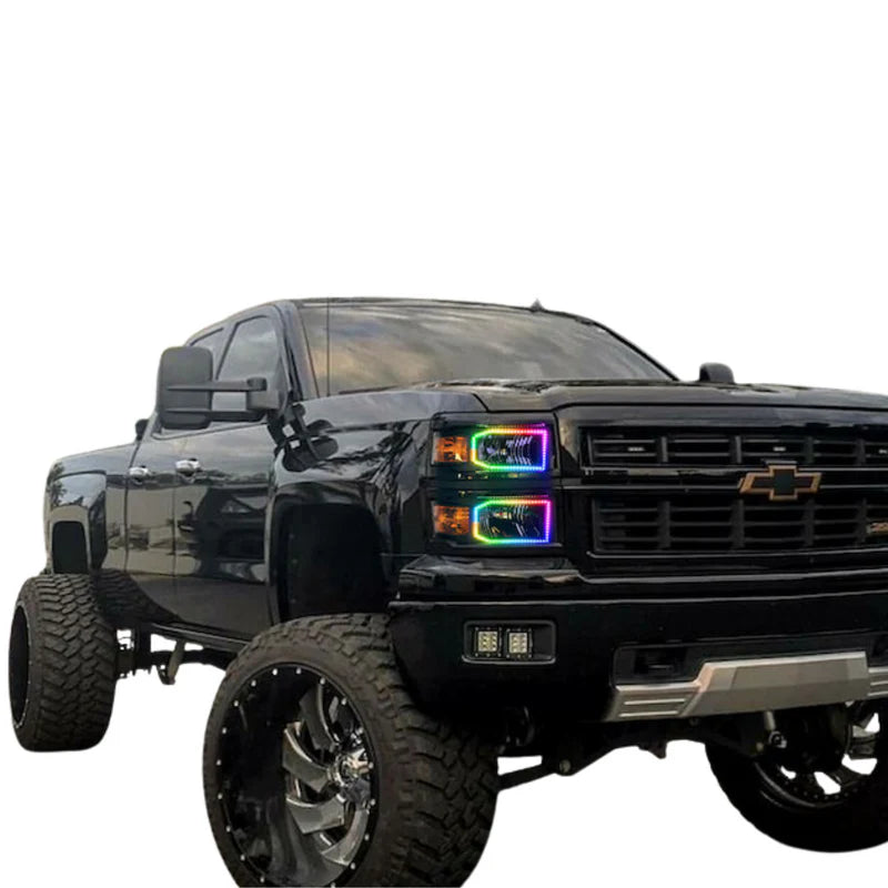 Chevrolet Silverado (Halogen) Multicolor Halo Kit (2014-2015)