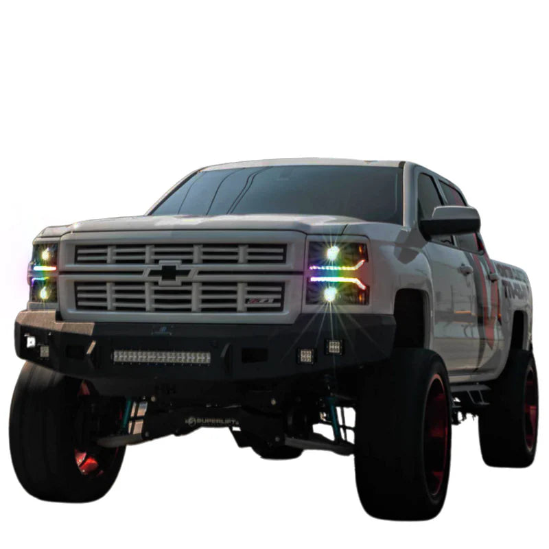 Chevrolet Silverado 1500: Multicolor Flow Series Headlights (2014-2015) | XB Morimoto