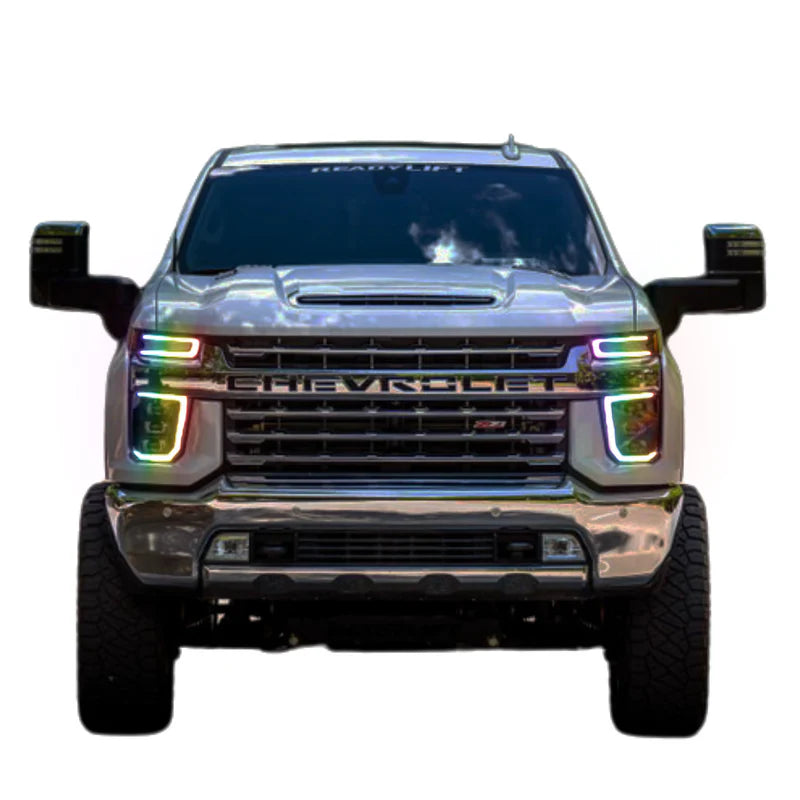 Chevrolet Silverado HD: Multicolor Flow Series Headlights (2020-2023) | XB Morimoto