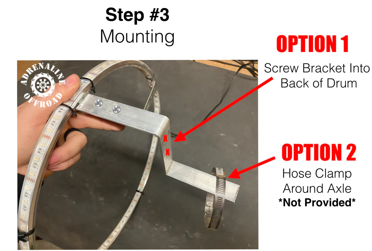 Drum Brake Mounting Kit (Wheel Lights)