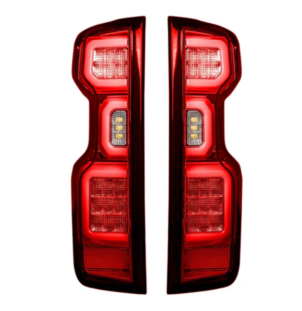 Chevy Silverado 2500/3500 20-23 Ultra Bright OLED Tail Lights (Replaces Factory/OEM Halogen Tail Lights Only) - RED