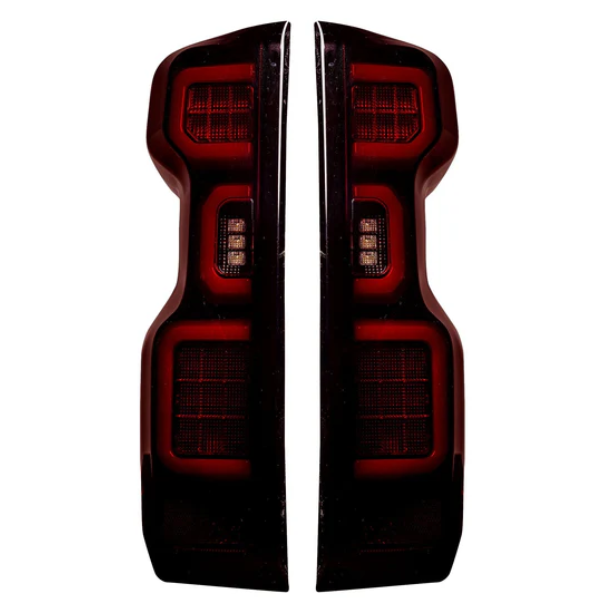 Chevy Silverado 2500/3500 20-23 Ultra Bright OLED Tail Lights (Replaces Factory/OEM Halogen Tail Lights Only) - SMOKED RED LENS