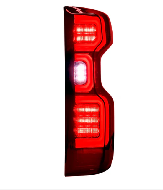 Chevy Silverado 2500/3500 20-23 Ultra Bright OLED Tail Lights (Replaces Factory/OEM Halogen Tail Lights Only) - SMOKED RED LENS