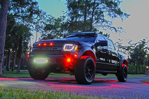 Ford F150 & Raptor 13-14 Projector Headlights Ultra High Power White LED DRL w/ Amber Turn Signals - CLEAR