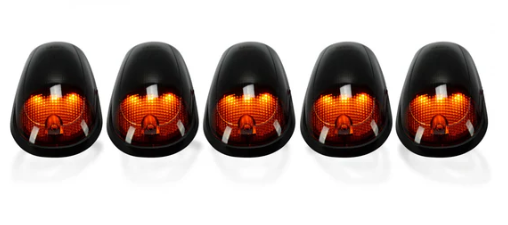 (OPEN BOX) Dodge RAM Heavy-Duty 2500/3500 03-18 Cab Light Set Strobe LED Smoked Lens in White & Amber