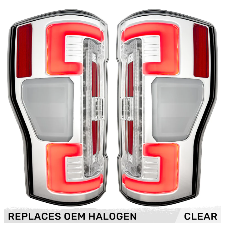 Ford Super Duty 20-22 Ultra Bright OLED Tail Lights (replaces Factory/OEM Halogen) - CLEAR LENS